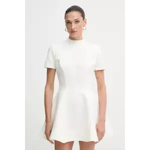 Bardot rochie culoarea alb, mini, evazați, 59907DB imagine