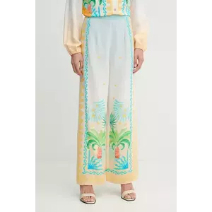 Never Fully Dressed pantaloni Elissa lat, high waist, NFDTR497 imagine