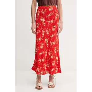 Never Fully Dressed fustă culoarea roșu, maxi, drept, NFDSK738 imagine