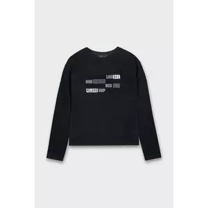 Mayoral longsleeve din bumbac culoarea negru, 7012 imagine