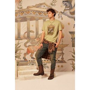 Medicine tricou din bumbac culoarea verde, cu imprimeu imagine