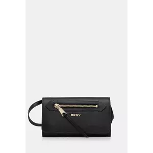 Dkny poșetă de piele culoarea negru, R52E3K47 imagine