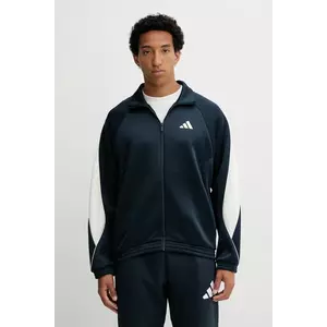 adidas bluză Stadium culoarea bleumarin, cu imprimeu, JX5617 imagine