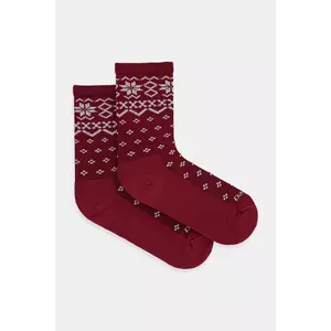 Darn Tough șosete culoarea bordo, 6088 imagine