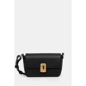 Trussardi poșetă de piele culoarea negru, Z601E106075N imagine