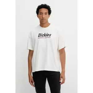 Dickies tricou din bumbac culoarea bej, cu imprimeu, DK0A87YL imagine