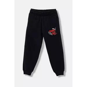Puma pantaloni de trening pentru copii LITTLE RUNNERS Sweatpants TR PS culoarea bleumarin, cu imprimeu, 688479 imagine