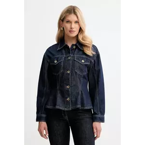 Luisa Spagnoli geacă jeans culoarea bleumarin, de tranziție, 542333 imagine