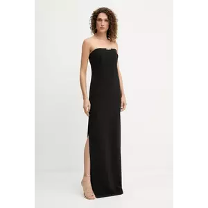 Elisabetta Franchi rochie culoarea negru, midi, mulată, AB84852E3 imagine