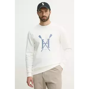 Hackett London hanorac de bumbac bărbați, culoarea alb, cu imprimeu, HM581350 imagine