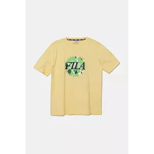 Fila tricou de bumbac pentru copii ILBERSTEDT culoarea galben, cu imprimeu, FAT0682 imagine