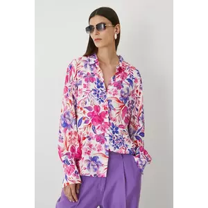 Medicine cămașă culoarea alb, cu guler clasic, regular imagine