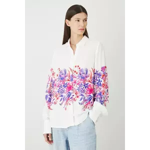 Medicine cămașă culoarea alb, cu guler clasic, regular imagine