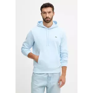 Lacoste bluză culoarea negru, cu glugă, uni, SH9623 imagine