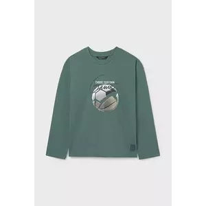 Mayoral longsleeve din bumbac culoarea verde, 7003 imagine