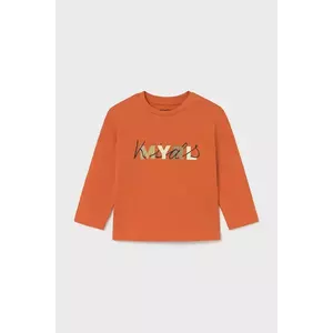 Mayoral longsleeve din bumbac culoarea portocaliu, 108 imagine