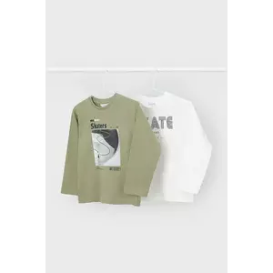 Mayoral tricou 2-pack culoarea verde, 4091 imagine