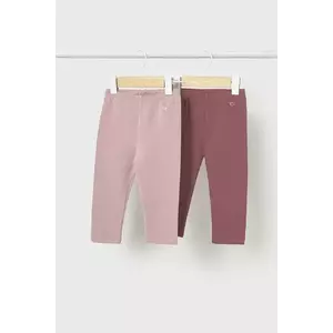 Mayoral leggins copii 2-pack culoarea roz, uni, 702 imagine