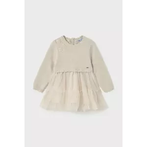 Mayoral rochie bebe culoarea bej, mini, evazați, 2905 imagine