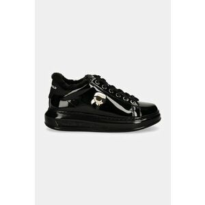 Karl Lagerfeld sneakers din piele KAPRI culoarea negru, KL62531S imagine