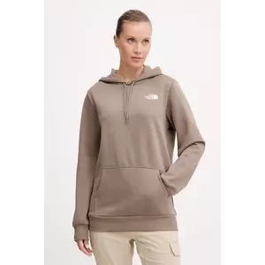 The North Face bluză Simple Dome culoarea maro, cu glugă, uni, NF0A89EYBOW1 imagine