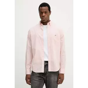 Gant cămașă din bumbac culoarea roșu, cu guler clasic, regular, 3250149 imagine