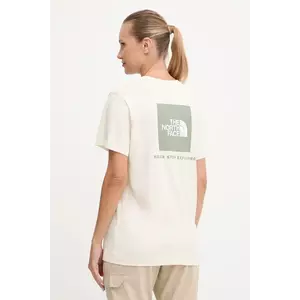 The North Face tricou din bumbac culoarea bej, NF0A87NKEBE1 imagine