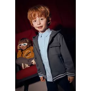 Mayoral bluză copii culoarea gri, cu glugă, uni, 4427 imagine