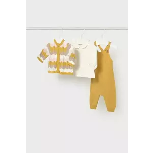 Mayoral Newborn compleu bebe culoarea galben, 2604 imagine