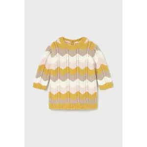 Mayoral Newborn rochie bebe culoarea galben, mini, drept, 2806 imagine