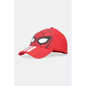 adidas Performance șapcă de baseball din bumbac pentru copii Marvel culoare roșie JM1830 imagine