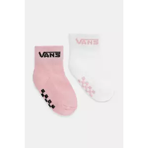 Vans șosete pentru bebeluși Classic Crew 2-pack culoare roz VN000Q97ZJY1 imagine