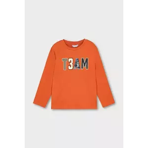 Mayoral longsleeve din bumbac culoarea portocaliu, 4077 imagine