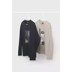 Mayoral longsleeve din bumbac culoarea gri, 7002 imagine