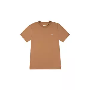 Levi's tricou de bumbac pentru copii LVB BATWING CHEST HIT culoarea maro, uni, 9EA100 imagine