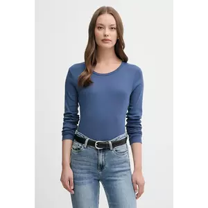 United Colors of Benetton longsleeve din bumbac culoarea roz, 3GA2E16F9 imagine