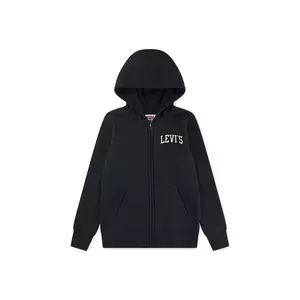 Levi's bluză copii LEGENDARY FULL ZIP HOODIE culoarea negru, cu glugă, cu imprimeu, 8EN722 imagine