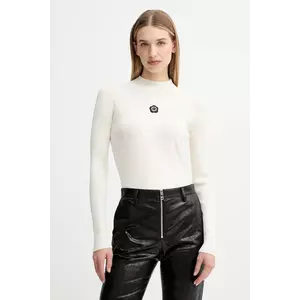 Kenzo pulover culoarea bej, light, cu turtleneck, FF62TO6123LG imagine