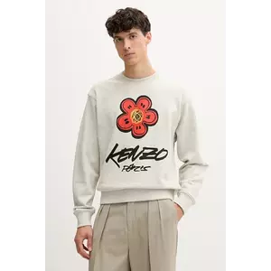 Kenzo hanorac de bumbac Kenzo x Futura culoarea gri, cu imprimeu, FF65SW2524MC imagine