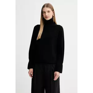 Fracomina pulover de lână culoarea negru, light, cu guler, FR25WT7013K47301 imagine