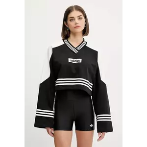 adidas Originals bluză Crew Sweatshirt culoarea negru, cu imprimeu, JW7273 imagine