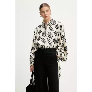 Answear.LAB camasa culoarea negru, cu guler clasic, relaxed imagine