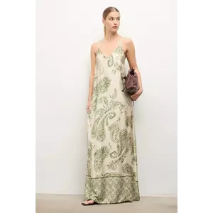 Answear.LAB rochie culoarea verde, maxi, drept imagine