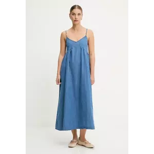 Answear.LAB rochie jeans midi, evazati imagine