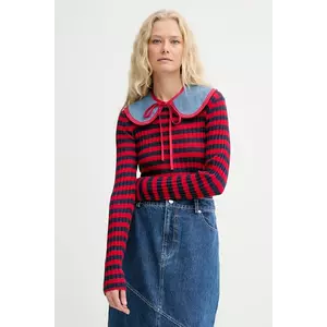 Renewed guler decorativ din denim creative upcycling cu imprimeu, Renewed INTU x Answear imagine