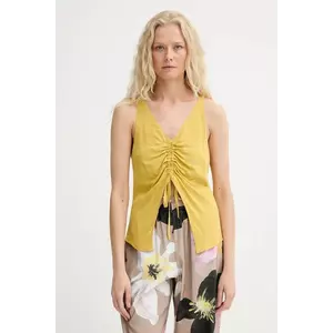 Renewed bluză creative upcycling culoarea galben, uni, Renewed INTU x Answear imagine