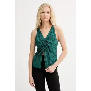 Renewed bluză din bumbac creative upcycling culoarea verde, cu imprimeu, Renewed INTU x Answear imagine