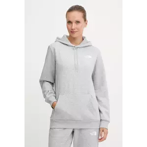 The North Face bluză Simple Dome culoarea gri, cu glugă, melanj, NF0A89EYDYX1 imagine
