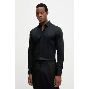 Trussardi cămașă culoarea negru, cu guler clasic, slim, 5004N000006N imagine