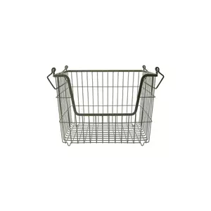 House Doctor coș decorativ HDTaw 27 x 32 cm culoarea verde imagine